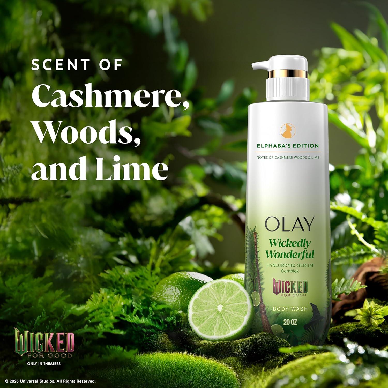 imageOlay Body Wash for Women Intensely Hydrating ProHyaluronic Acid Serum Complex Renews Moisture Vitamin B3 Lameller Technology For All Skin Types Mandarin Summer Fizz Scent 20 fl ozCashmere Woods Lime