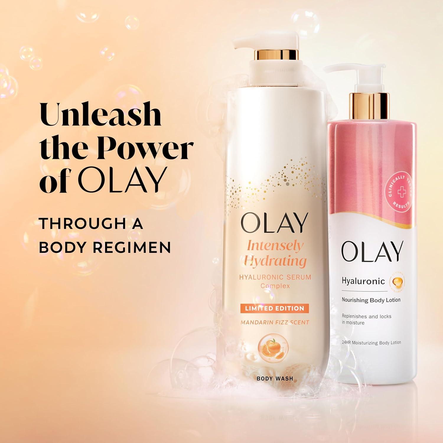imageOlay Body Wash for Women Intensely Hydrating ProHyaluronic Acid Serum Complex Renews Moisture Vitamin B3 Lameller Technology For All Skin Types Mandarin Summer Fizz Scent 20 fl ozMandarin Fizz