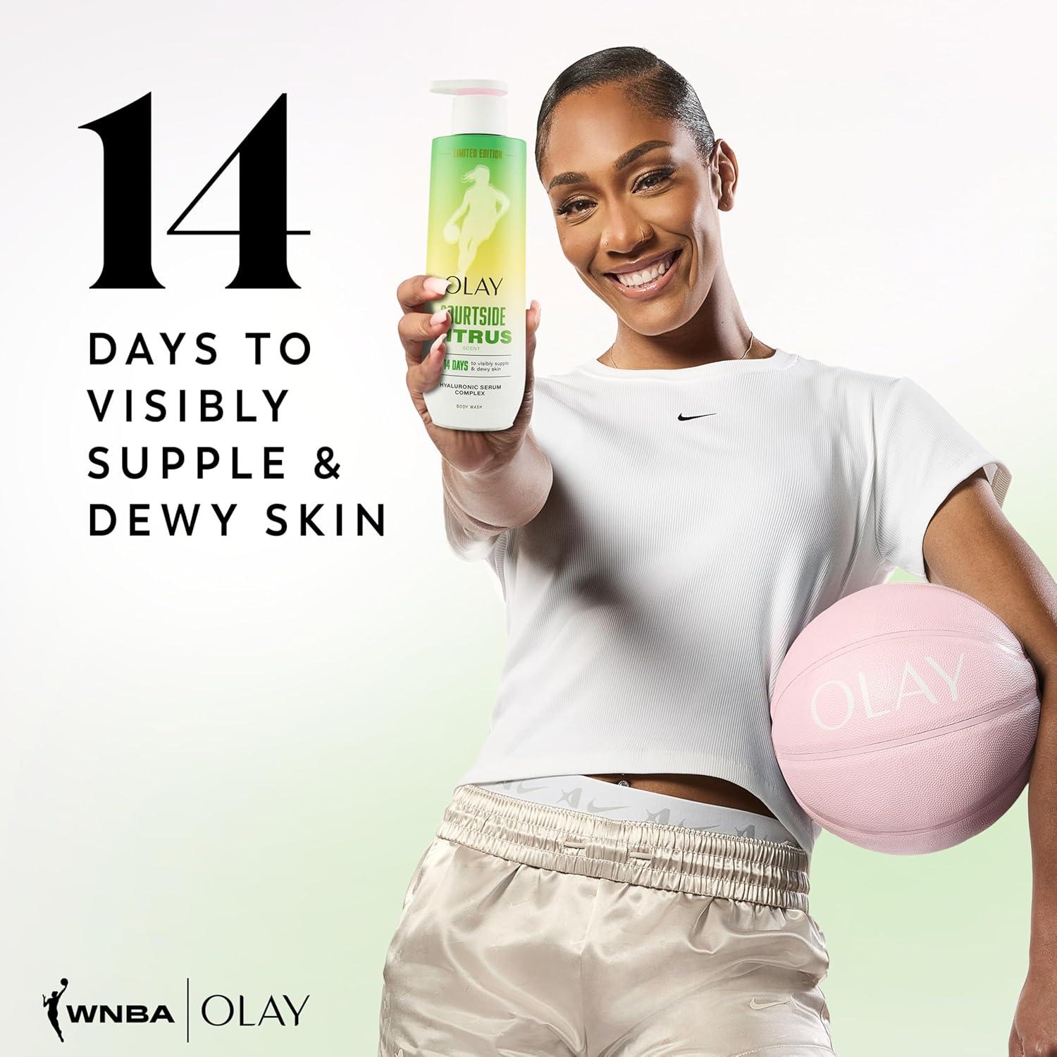 imageOlay Body Wash for Women Intensely Hydrating ProHyaluronic Acid Serum Complex Renews Moisture Vitamin B3 Lameller Technology For All Skin Types Mandarin Summer Fizz Scent 20 fl ozCourtside Citrus