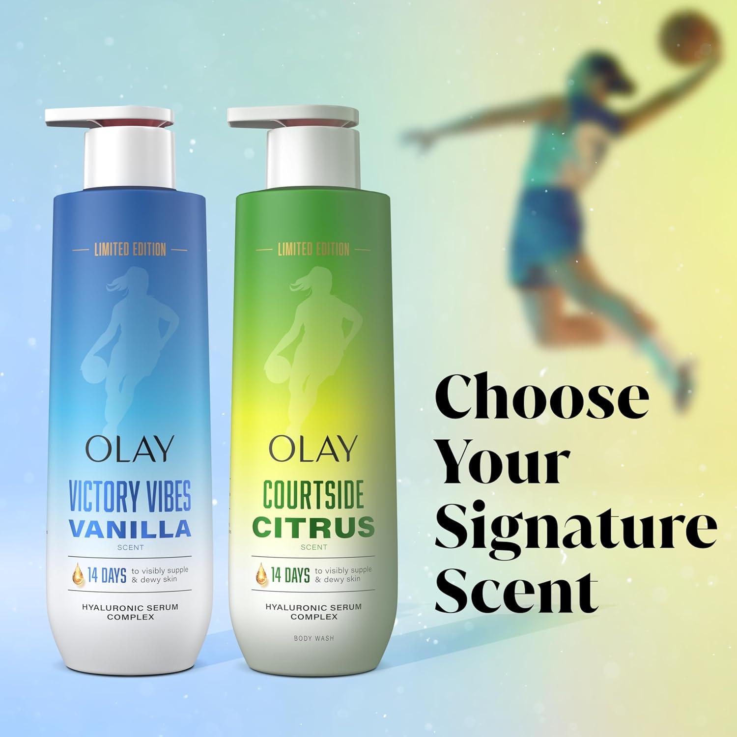 imageOlay Body Wash for Women Intensely Hydrating ProHyaluronic Acid Serum Complex Renews Moisture Vitamin B3 Lameller Technology For All Skin Types Mandarin Summer Fizz Scent 20 fl ozCourtside Citrus