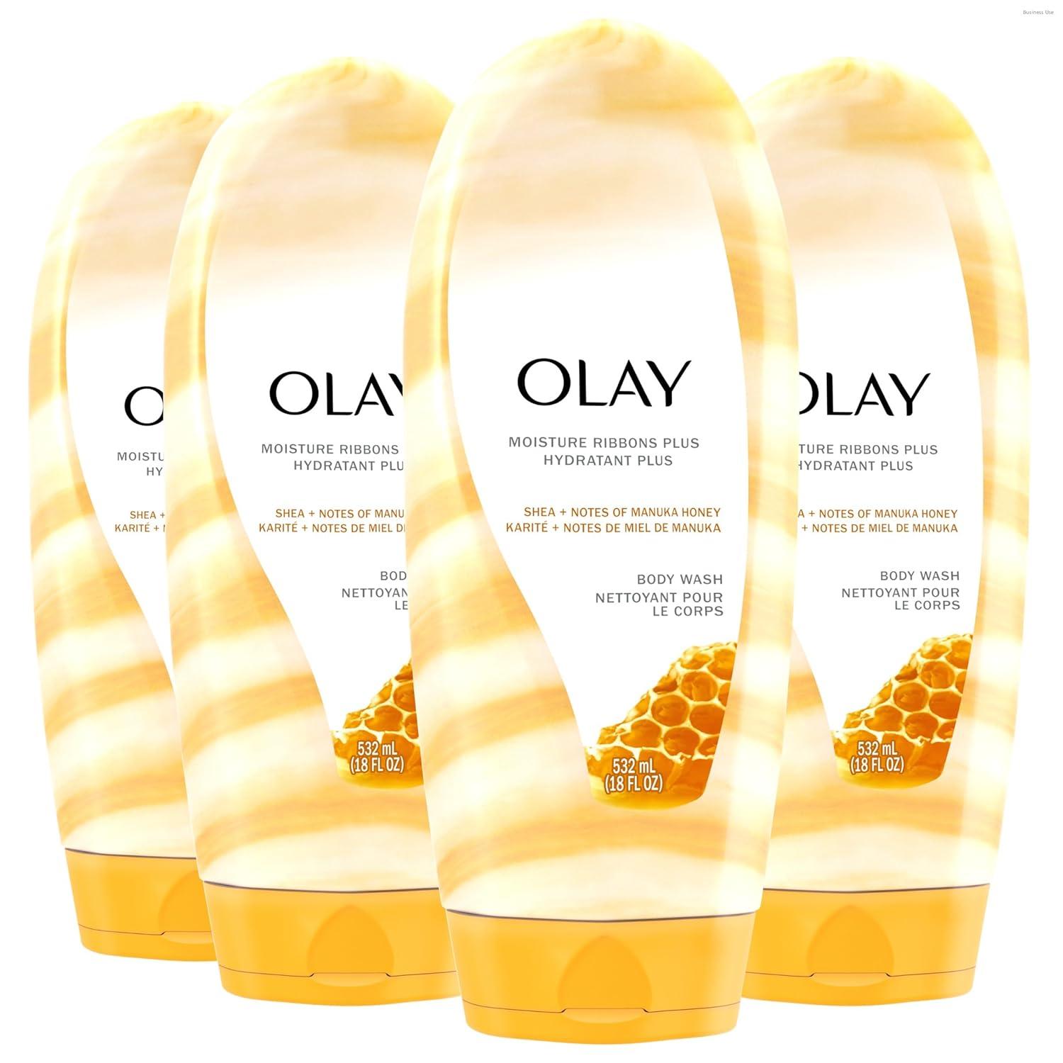 imageOlay Body Wash for Women Moisture Ribbons Plus Deep Conditioning amp Moisturizing Formula Long Lasting Smooth Soft Skin For All Skin Types Shea Butter amp Lavender Oil Scent 18 fl ozShea Butter Manuka Honey