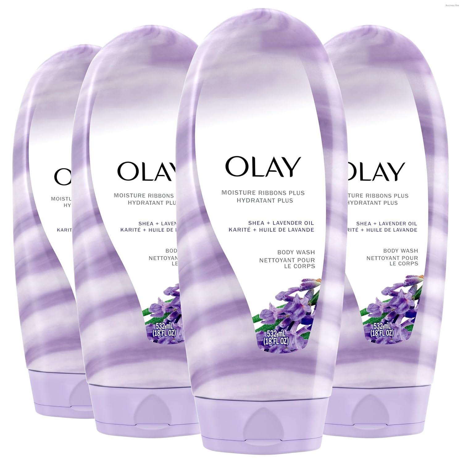 imageOlay Body Wash for Women Moisture Ribbons Plus Deep Conditioning amp Moisturizing Formula Long Lasting Smooth Soft Skin For All Skin Types Shea Butter amp Lavender Oil Scent 18 fl ozShea Butter Lavender Oil