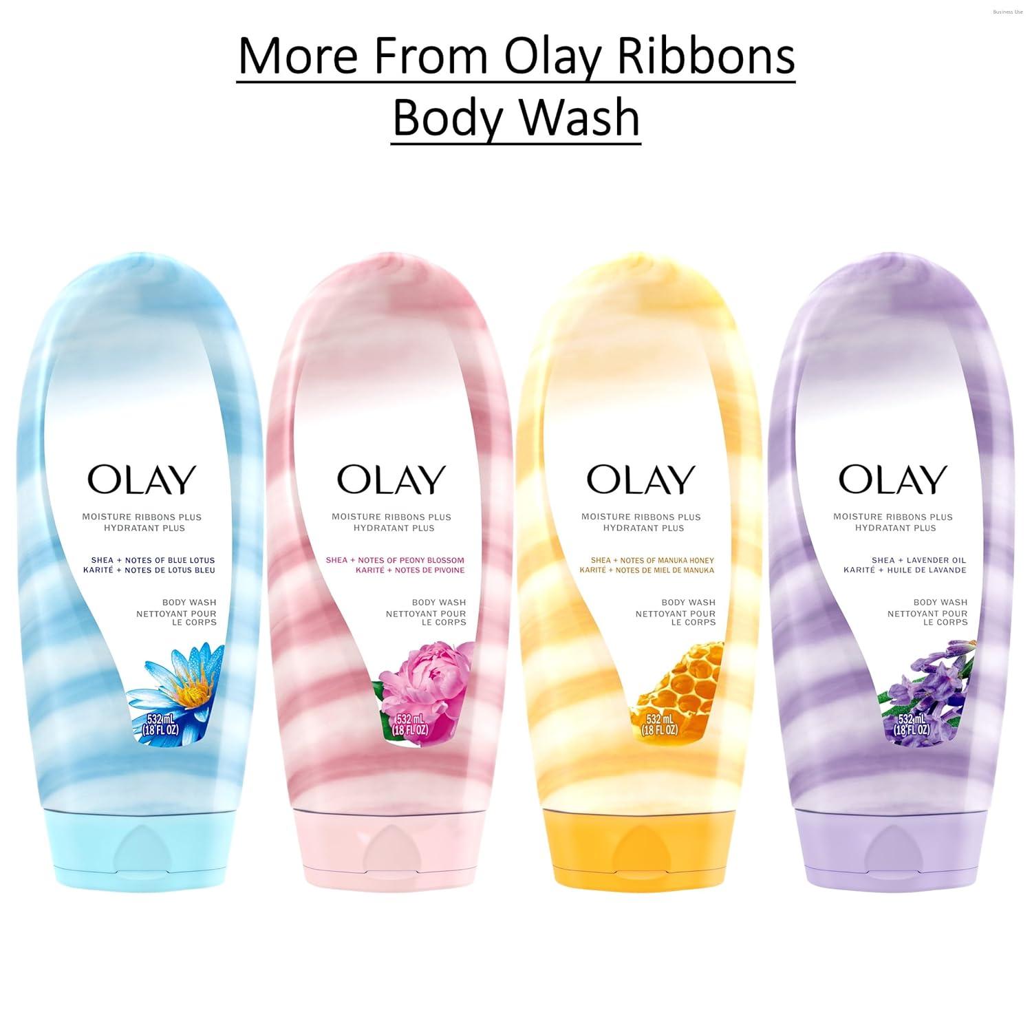 imageOlay Body Wash for Women Moisture Ribbons Plus Deep Conditioning amp Moisturizing Formula Long Lasting Smooth Soft Skin For All Skin Types Shea Butter amp Lavender Oil Scent 18 fl ozShea Butter Manuka Honey