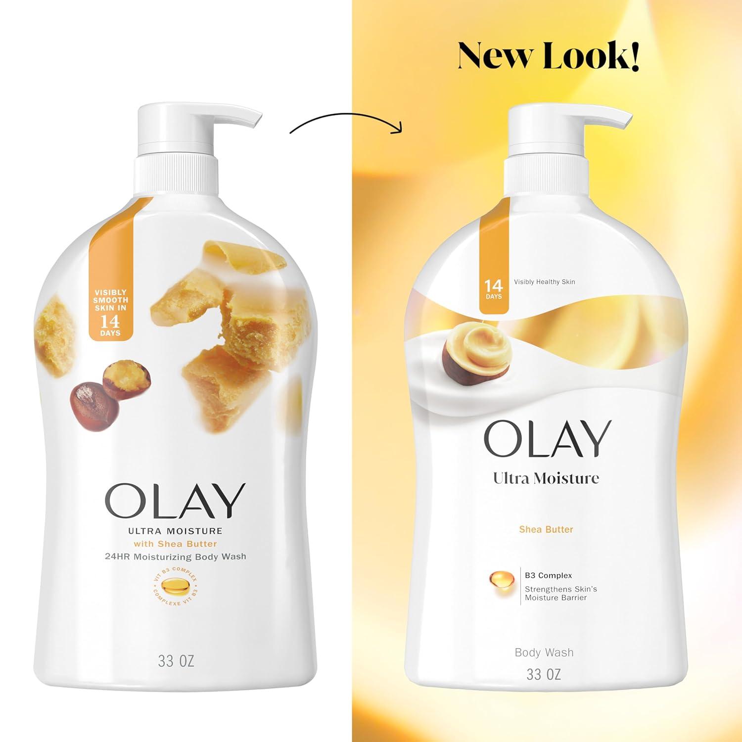 imageOlay Body Wash for Women Ultra Moisture 247 Moisture Barrier Repair Hydrating Formula for Visibly Healthy Soft Skin Vitamin B3 amp Hyaluronic Blend For All Skin Types Shea Butter Scent 35 fl ozShea Butter
