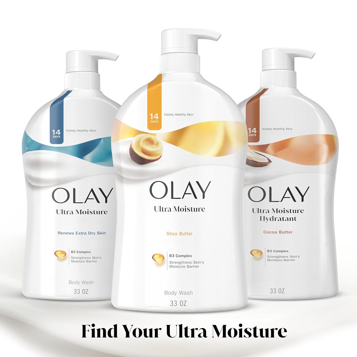 imageOlay Body Wash for Women Ultra Moisture 247 Moisture Barrier Repair Hydrating Formula for Visibly Healthy Soft Skin Vitamin B3 amp Hyaluronic Blend For All Skin Types Shea Butter Scent 35 fl ozShea Butter