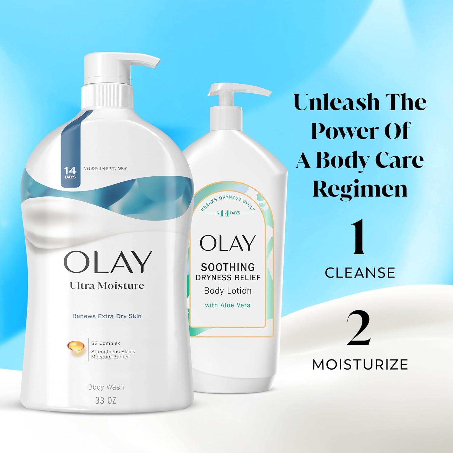 imageOlay Body Wash for Women Ultra Moisture 24hr Moisturizing Hydrating amp Refreshing B3 Vitamin Complex Free of Parabens amp Phthalates For All Skin Types Cocoa Butter Scent 33 fl ozLightly scented