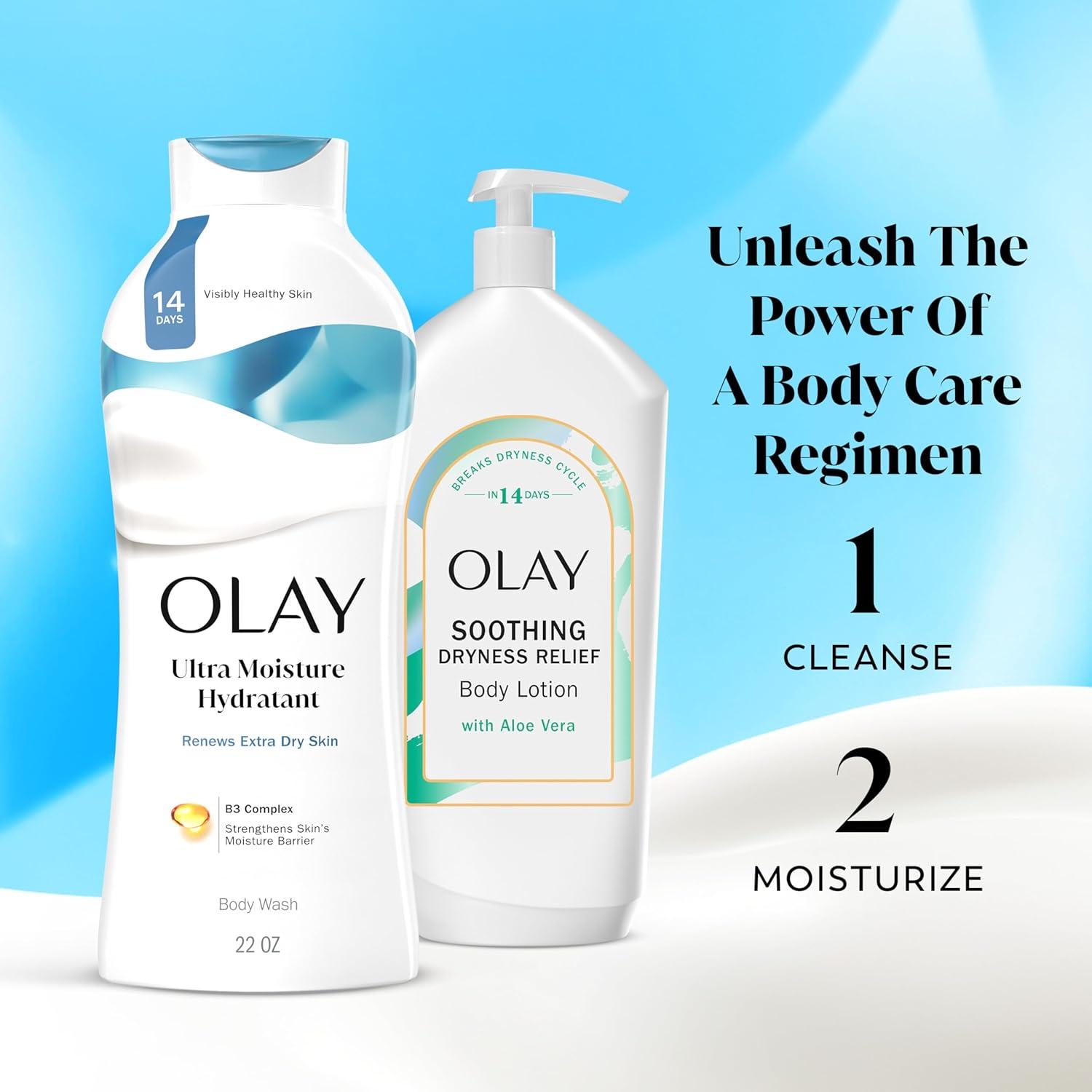 imageOlay Body Wash for Women Ultra Moisture 24hr Moisturizing Hydrating amp Refreshing B3 Vitamin Complex Free of Parabens amp Phthalates For All Skin Types Shea Butter Scent 22 fl ozLightly Scented
