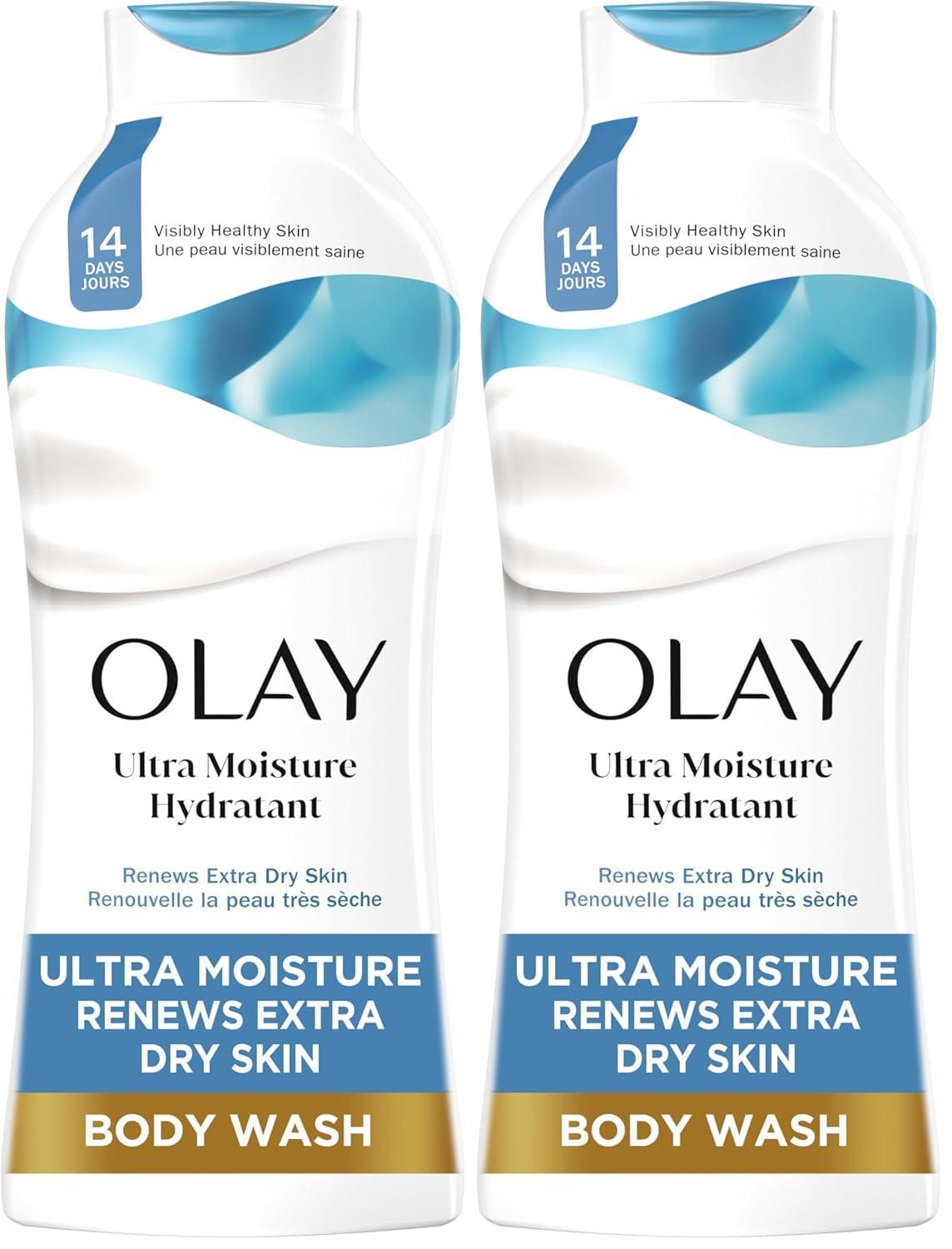 imageOlay Body Wash for Women Ultra Moisture 24hr Moisturizing Hydrating amp Refreshing B3 Vitamin Complex Free of Parabens amp Phthalates For All Skin Types Shea Butter Scent 22 fl ozLightly Scented
