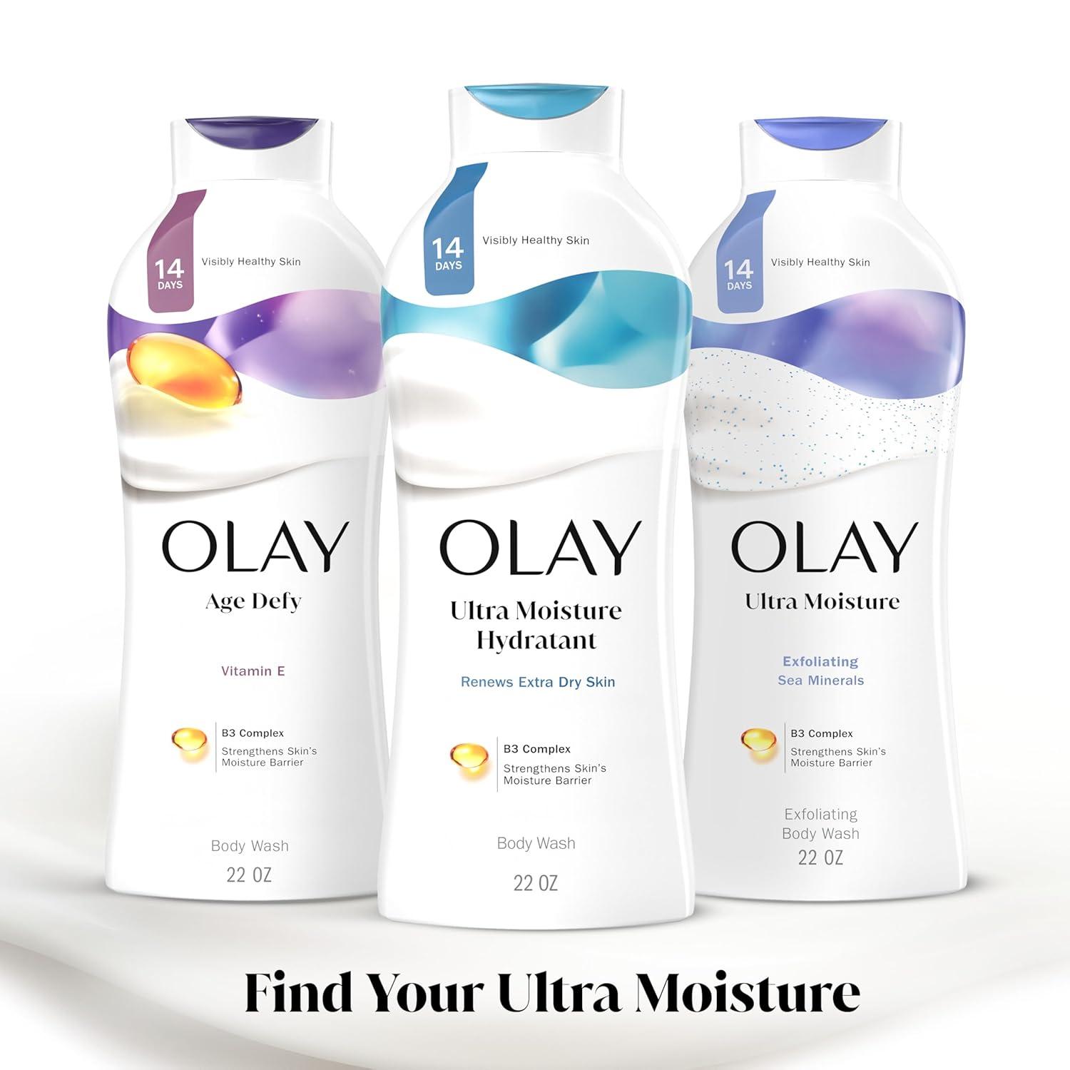 imageOlay Body Wash for Women Ultra Moisture 24hr Moisturizing Hydrating amp Refreshing B3 Vitamin Complex Free of Parabens amp Phthalates For All Skin Types Shea Butter Scent 22 fl ozLightly Scented