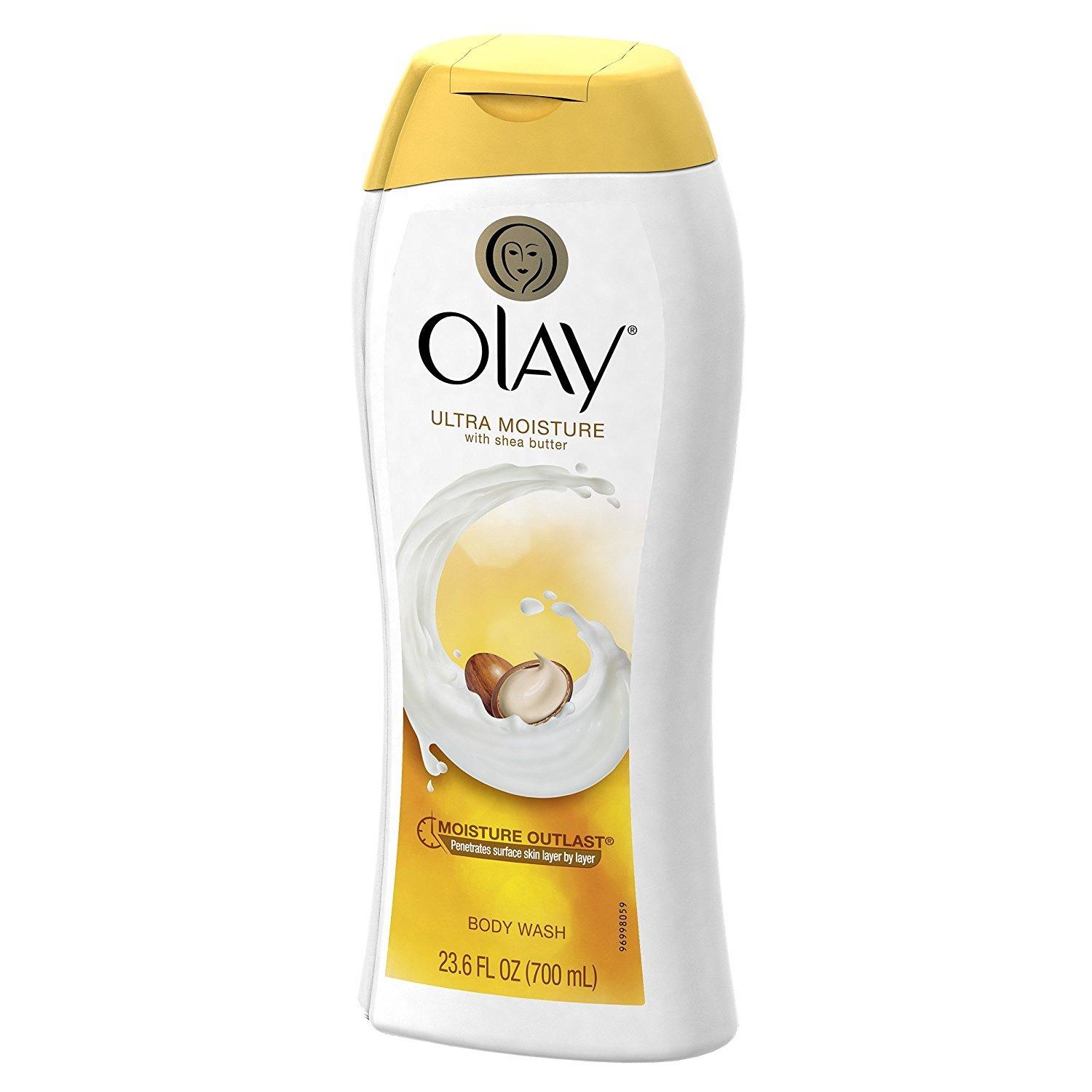 imageOlay Body Wash for Women Ultra Moisture 24hr Moisturizing Hydrating amp Refreshing B3 Vitamin Complex Free of Parabens amp Phthalates For All Skin Types Shea Butter Scent 22 fl oz Pack of 2Shea Butter