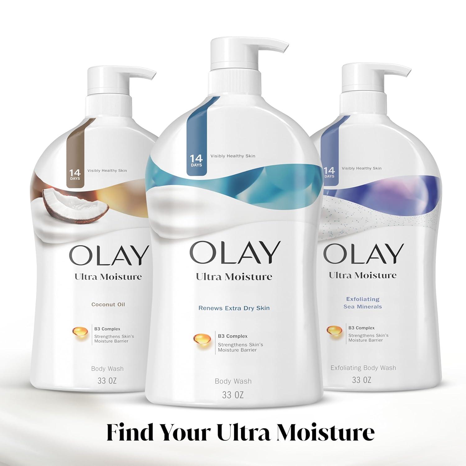 imageOlay Body Wash for Women Ultra Moisture 24hr Moisturizing Hydrating amp Refreshing B3 Vitamin Complex Free of Parabens amp Phthalates For All Skin Types Cocoa Butter Scent 33 fl ozLightly scented