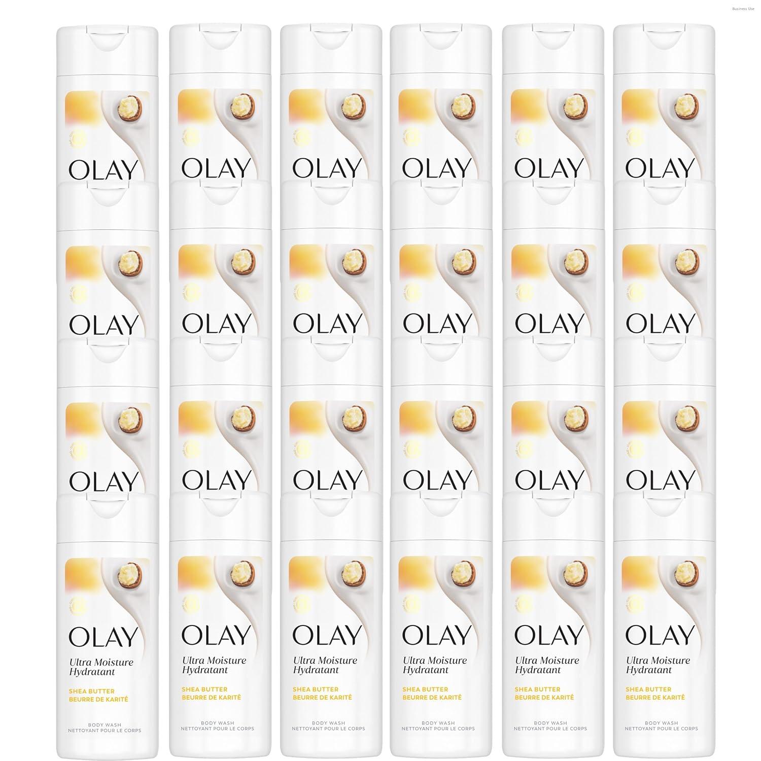 imageOlay Body Wash for Women Ultra Moisture 24hr Moisturizing Hydrating amp Refreshing B3 Vitamin Complex Free of Parabens amp Phthalates for All Skin Types Shea Butter Scent 30 fl oz Pack of 24Shea Butter