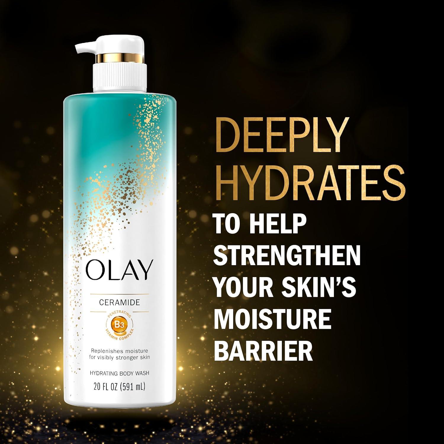 imageOlay Cleansing amp Strengthening Body Wash for Women with Ceramide amp Vitamin B3 Complex Supports Skins Natural PH Advanced Formula 20 fl oz