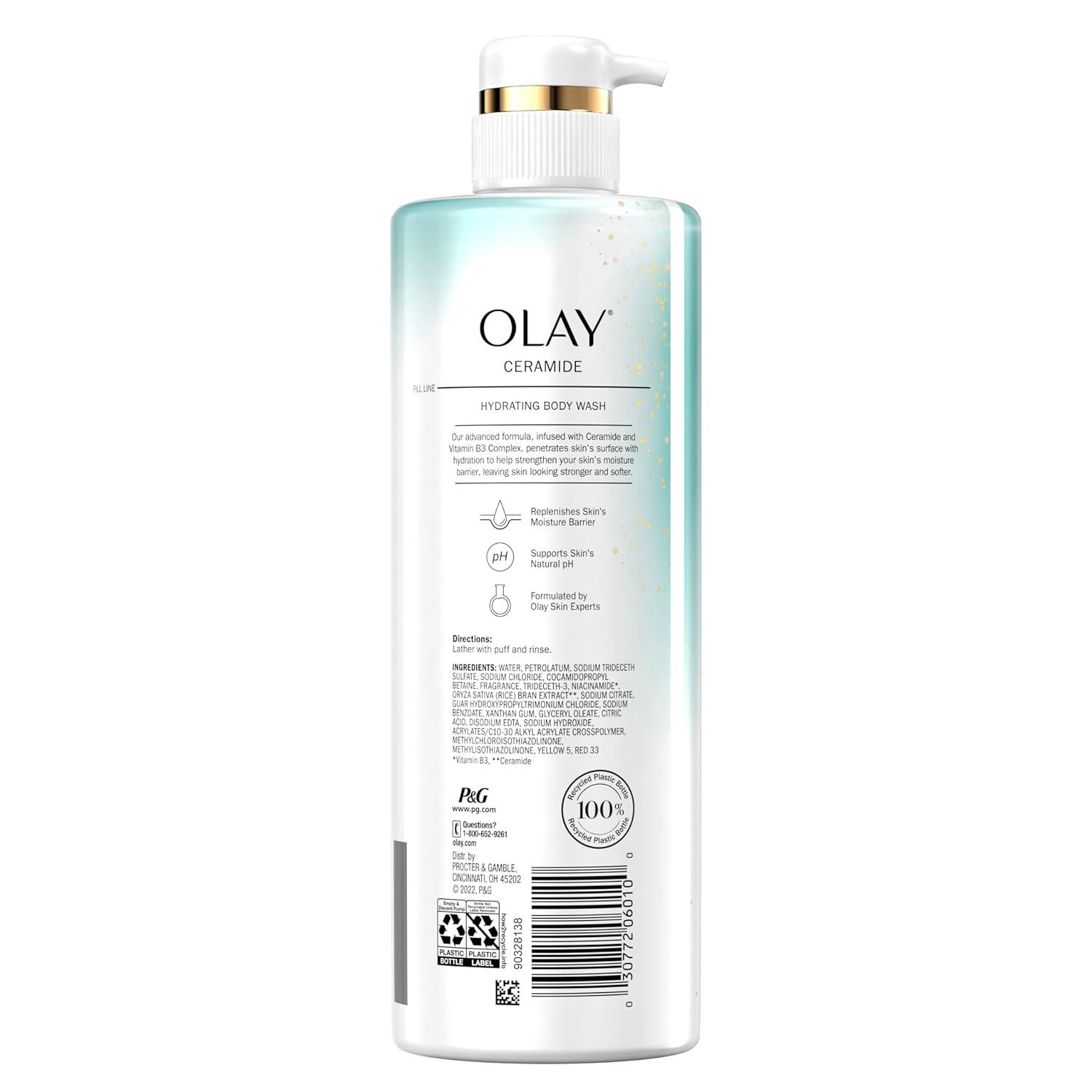 imageOlay Cleansing amp Strengthening Body Wash for Women with Ceramide amp Vitamin B3 Complex Supports Skins Natural PH Advanced Formula 20 fl oz