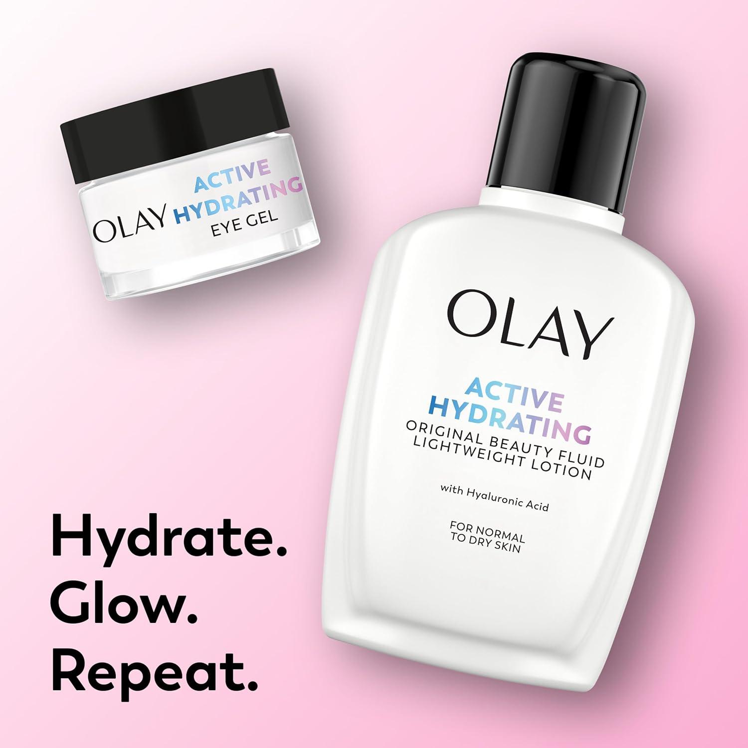 imageOlay Face Moisturizer Active Hydrating Beauty Fluid Lotion Original Facial Moisturizer 4 Oz Pack of 24 Ounce Pack of 2