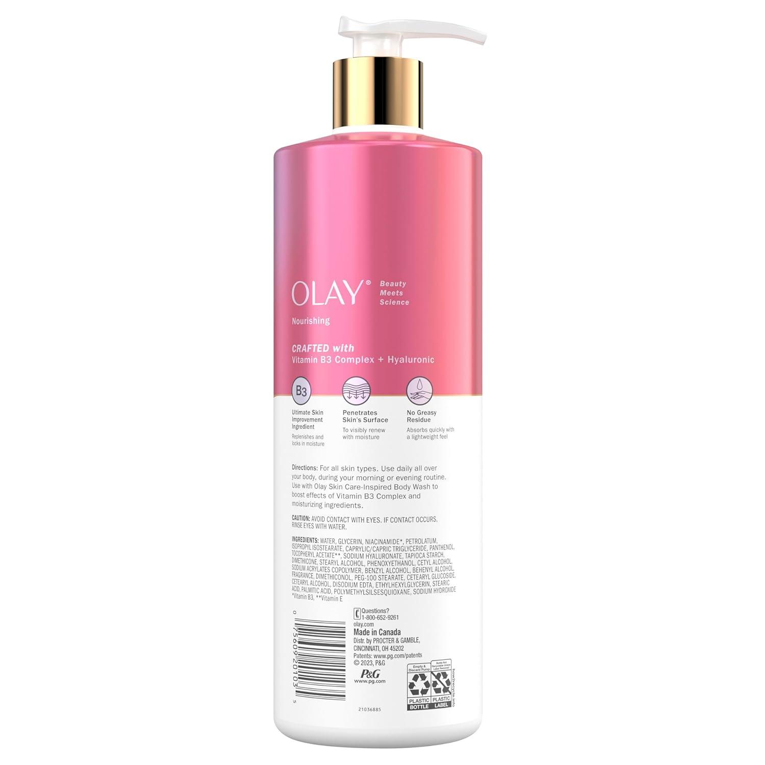 imageOlay Intensely Hydrating Body Wash Body Lotion Bundle Pack Moisturizing amp Nourishing Formula with Hyaluronic Acid amp Vitamin B3 Complex 26 fl oz amp 17 fl oz Pack of 2