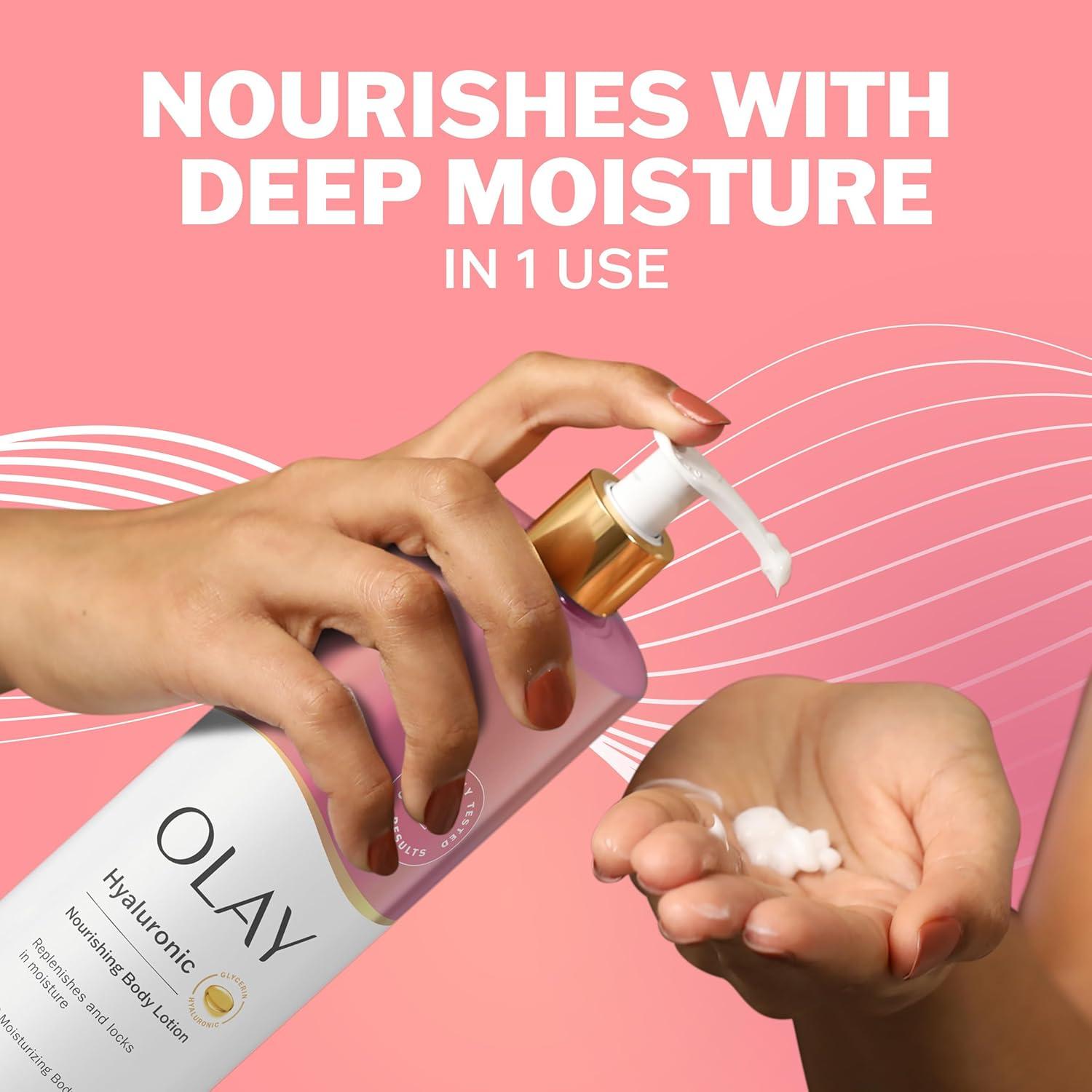 imageOlay Intensely Hydrating Body Wash Body Lotion Bundle Pack Moisturizing amp Nourishing Formula with Hyaluronic Acid amp Vitamin B3 Complex 26 fl oz amp 17 fl oz Pack of 2