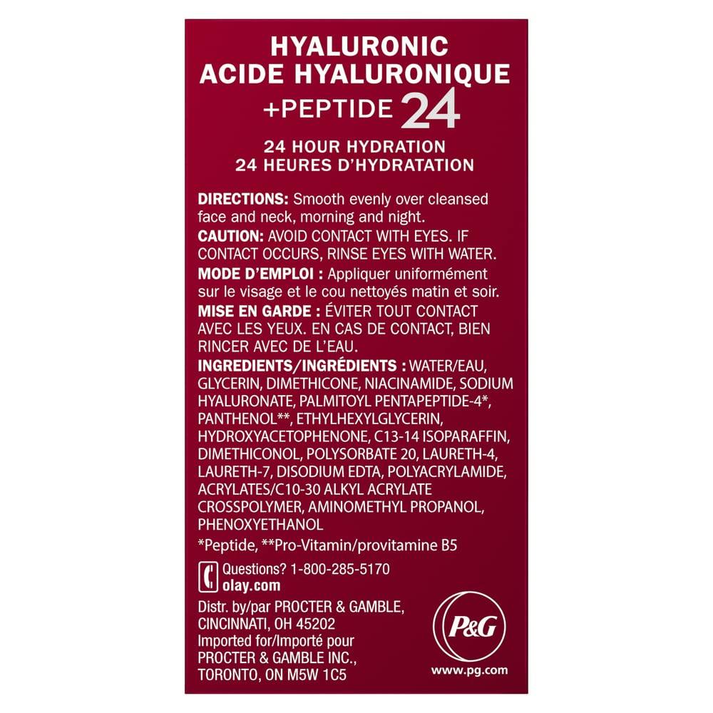 imageOlay Regenerist Hyaluronic Peptide 24 Gel Face Moisturizer FragranceFree Trial Size 5 oz05 Fl Oz Pack of 2
