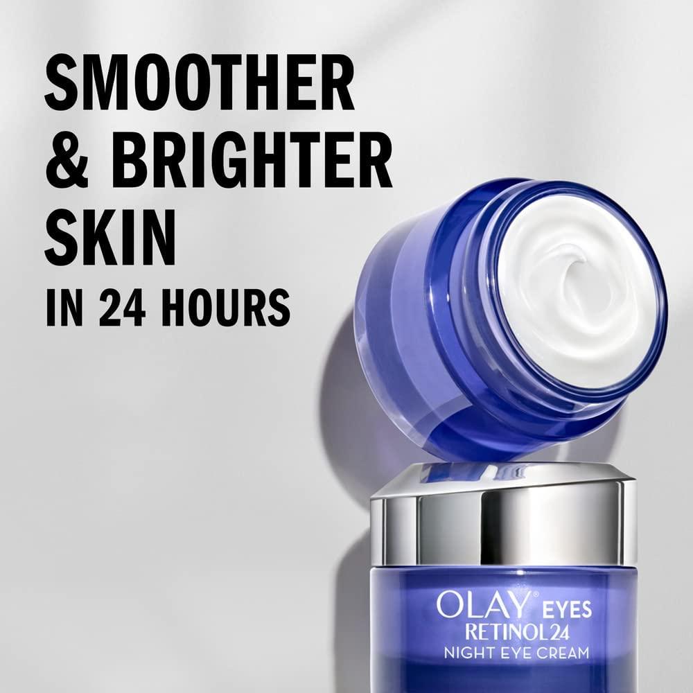 imageOlay Regenerist Retinol 24 Night Eye Cream 05oz Whip Face Moisturizer TravelTrial Size Bundle