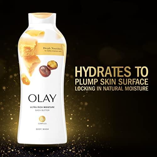 imageOlay Ultra Moisture Shea Butter Body Wash with B3 Complex 22 Fl Oz Pack of 4Shea Butter