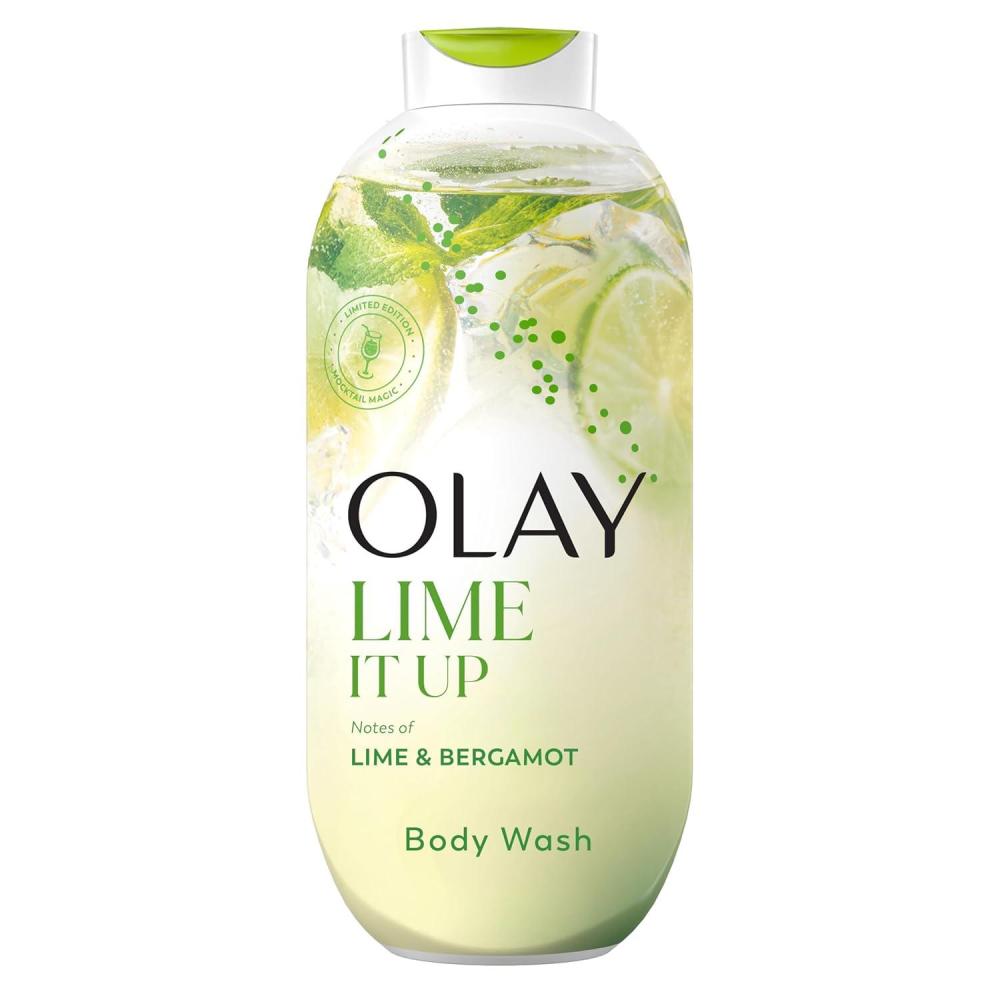 imageOlay Body Wash for Women 247 SkinLoving Freshness Miami Mocktails Plant Based Cleansers Vitamin B3 amp Antioxidant Blend For All Skin Types Mango Tango with Mango amp Hibiscus Scent 22 fl ozLime It Up with Lime Bergamot