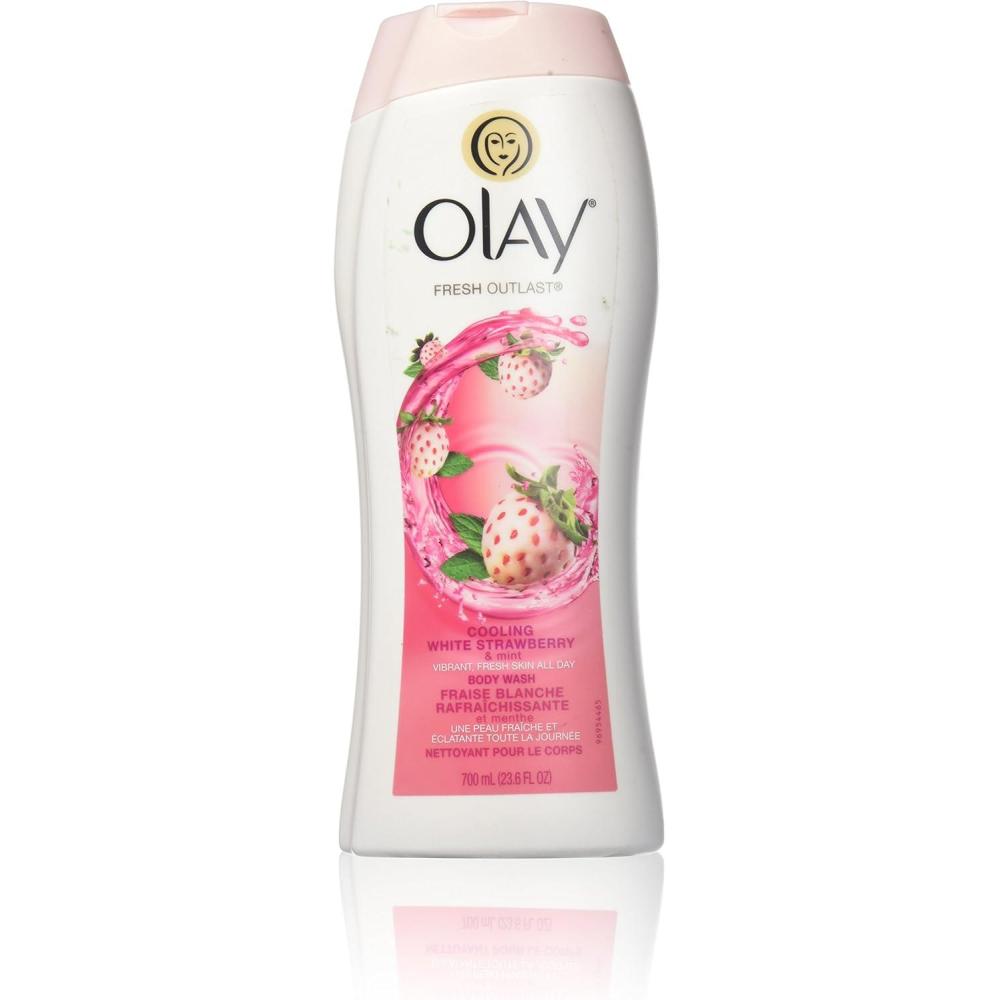 imageOlay Body Wash for Women Fresh Radiance Refreshing amp Renewing Made with Plant Based Cleansers B3 Botanical Complex For All Skin Types Strawberry amp Mint Scent 30 fl oz Pack of 24Strawberry