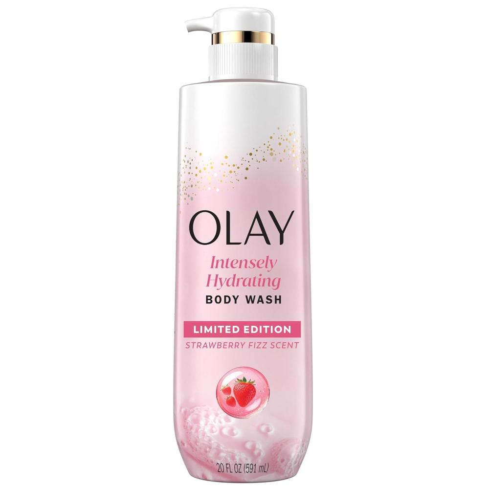 imageOlay Body Wash for Women Intensely Hydrating ProHyaluronic Acid Serum Complex Renews Moisture Vitamin B3 Lameller Technology For All Skin Types Mandarin Summer Fizz Scent 20 fl ozStrawberry