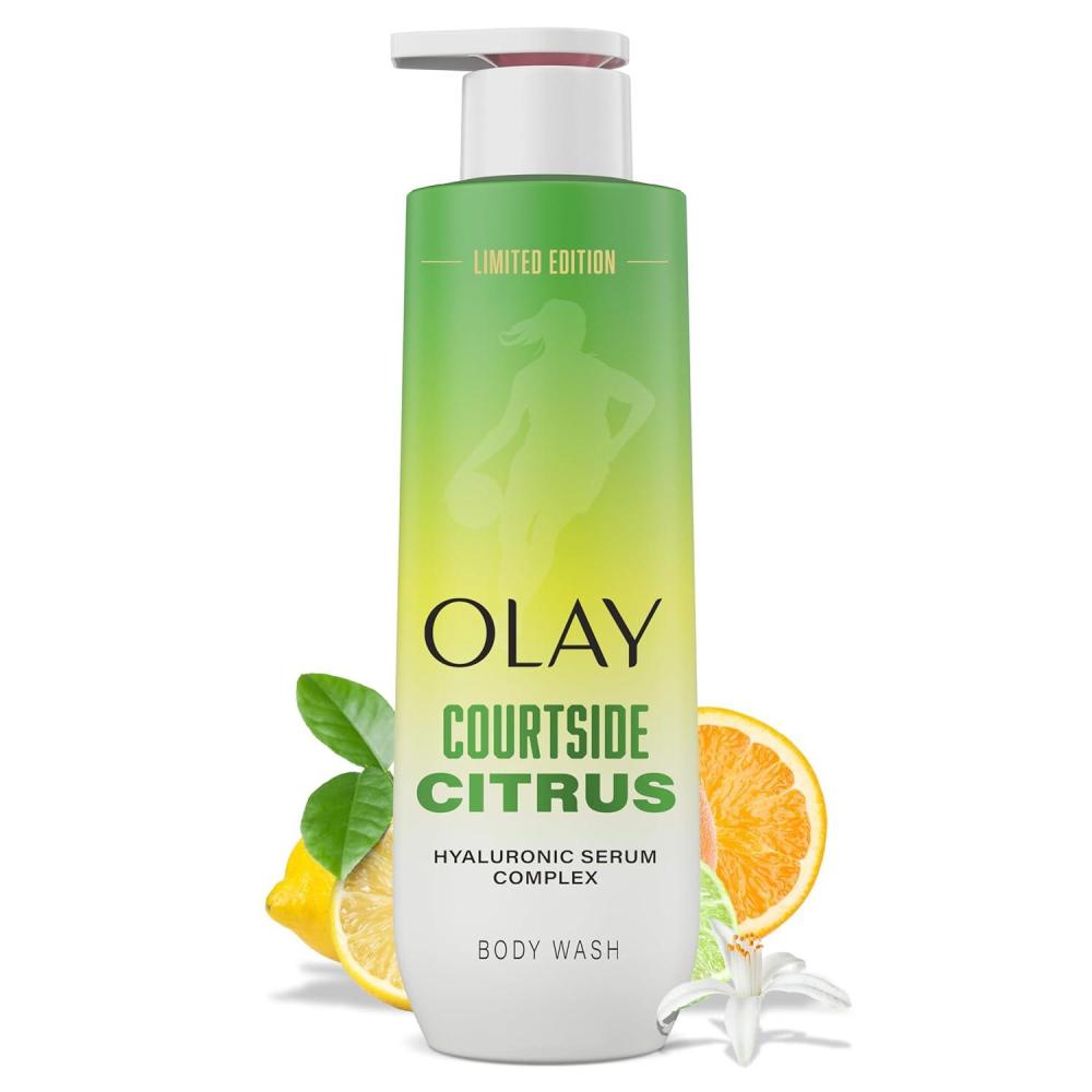 imageOlay Body Wash for Women Intensely Hydrating ProHyaluronic Acid Serum Complex Renews Moisture Vitamin B3 Lameller Technology For All Skin Types Mandarin Summer Fizz Scent 20 fl ozCourtside Citrus