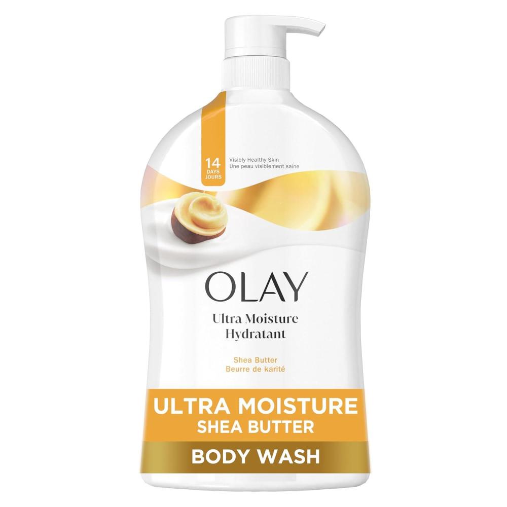 imageOlay Body Wash for Women Ultra Moisture 247 Moisture Barrier Repair Hydrating Formula for Visibly Healthy Soft Skin Vitamin B3 amp Hyaluronic Blend For All Skin Types Shea Butter Scent 35 fl ozShea Butter