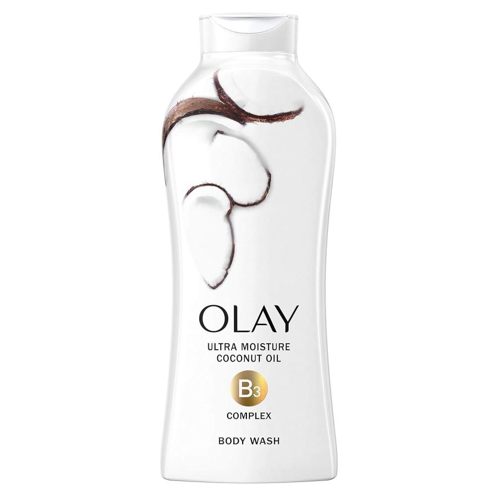 imageOlay Body Wash for Women Ultra Moisture 24hr Moisturizing Hydrating amp Refreshing B3 Vitamin Complex Free of Parabens amp Phthalates For All Skin Types Coconut Oil Scent 33 fl oz Pack of 4Coconut