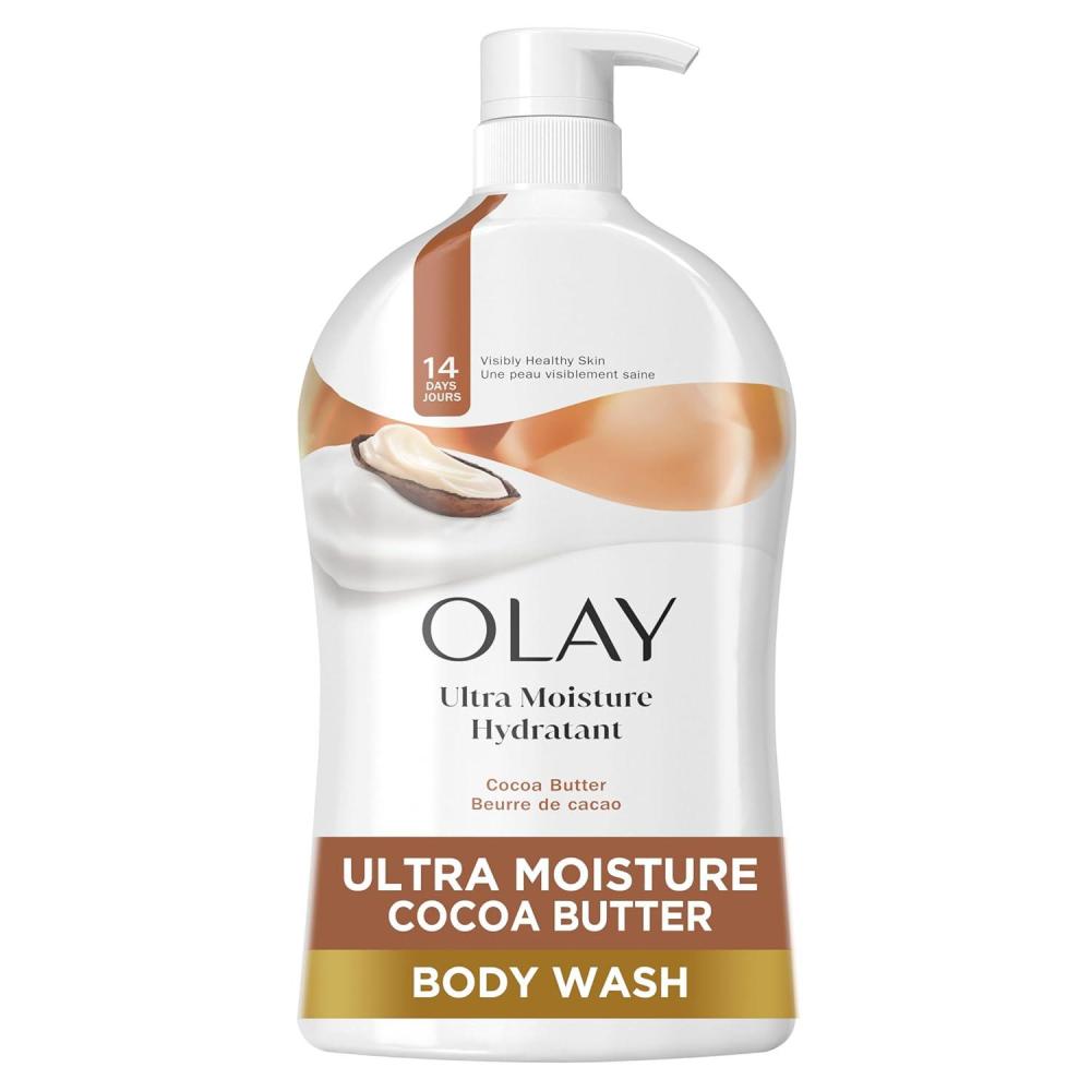 imageOlay Body Wash for Women Ultra Moisture 24hr Moisturizing Hydrating amp Refreshing B3 Vitamin Complex Free of Parabens amp Phthalates For All Skin Types Cocoa Butter Scent 33 fl ozCocoa Butter