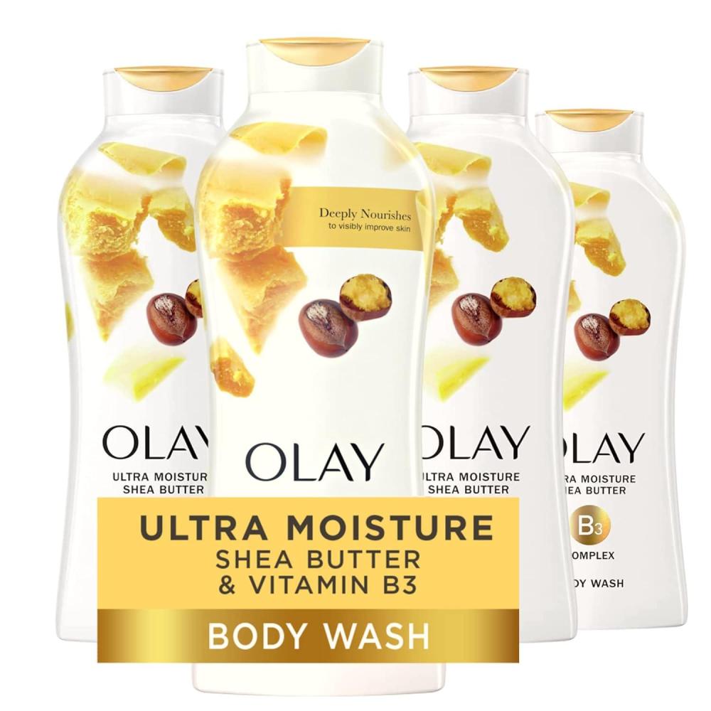 imageOlay Ultra Moisture Shea Butter Body Wash with B3 Complex 22 Fl Oz Pack of 4Shea Butter