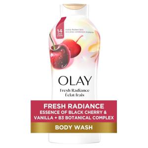 Olay Body Wash for Women, 24/7 Skin-Loving Freshness, Miami Mocktails, Plant Based Cleansers, Vitamin B3 & Antioxidant Blend, For All Skin Types, Mango Tango with Mango & Hibiscus Scent, 22 fl oz(Black Cherry and Vanilla)