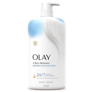 Olay Body Wash for Women, Fresh Radiance, 24/7 Skin-Loving Freshness, Visibly Radiant, Plant Based Cleansers, Vitamin B3 & Antioxidant Blend, For All Skin Types, Strawberry & Mint Scent, 29 fl oz(Lightly Scented)