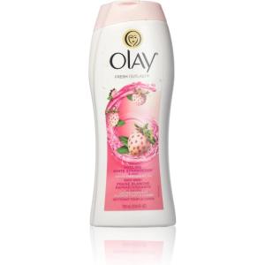 Olay Body Wash for Women, Fresh Radiance, Refreshing & Renewing, Made with Plant Based Cleansers, B3 Botanical Complex, For All Skin Types, Strawberry & Mint Scent, 3.0 fl oz (Pack of 24)(Strawberry)