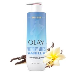 Olay Body Wash for Women, Intensely Hydrating, Pro-Hyaluronic Acid Serum Complex, Renews Moisture, Vitamin B3 Lameller Technology, For All Skin Types, Mandarin Summer Fizz Scent, 20 fl oz(Victory Vibes Vanilla)