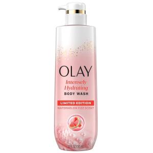 Olay Body Wash for Women, Intensely Hydrating, Pro-Hyaluronic Acid Serum Complex, Renews Moisture, Vitamin B3 Lameller Technology, For All Skin Types, Mandarin Summer Fizz Scent, 20 fl oz(Watermelon)
