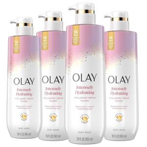 Olay Body Wash for Women, Intensely Hydrating, Pro-Hyaluronic Acid Serum Complex, Renews Moisture, Vitamin B3 Lameller Technology, For All Skin Types, Mandarin Summer Fizz Scent, 20 fl oz(Lightly Scented)