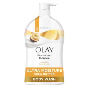 Olay Body Wash for Women, Ultra Moisture, 24/7 Moisture Barrier Repair, Hydrating Formula for Visibly Healthy Soft Skin, Vitamin B3 & Hyaluronic Blend, For All Skin Types, Shea Butter Scent, 35 fl oz(Shea Butter)