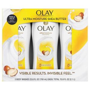 Olay Body Wash for Women, Ultra Moisture, 24hr Moisturizing, Hydrating & Refreshing, B3 Vitamin Complex, Free of Parabens & Phthalates, For All Skin Types, Shea Butter Scent, 22 fl oz (Pack of 2)(Ultra Moisture with Shea Butter)