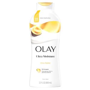 Olay Body Wash for Women, Ultra Moisture, 24hr Moisturizing, Hydrating & Refreshing, B3 Vitamin Complex, Free of Parabens & Phthalates, For All Skin Types, Shea Butter Scent, 22 fl oz(Shea Butter)
