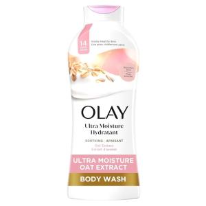 Olay Body Wash for Women, Ultra Moisture, 24hr Moisturizing, Hydrating & Refreshing, B3 Vitamin Complex, Free of Parabens & Phthalates, For All Skin Types, Shea Butter Scent, 22 fl oz(Oat Extract)