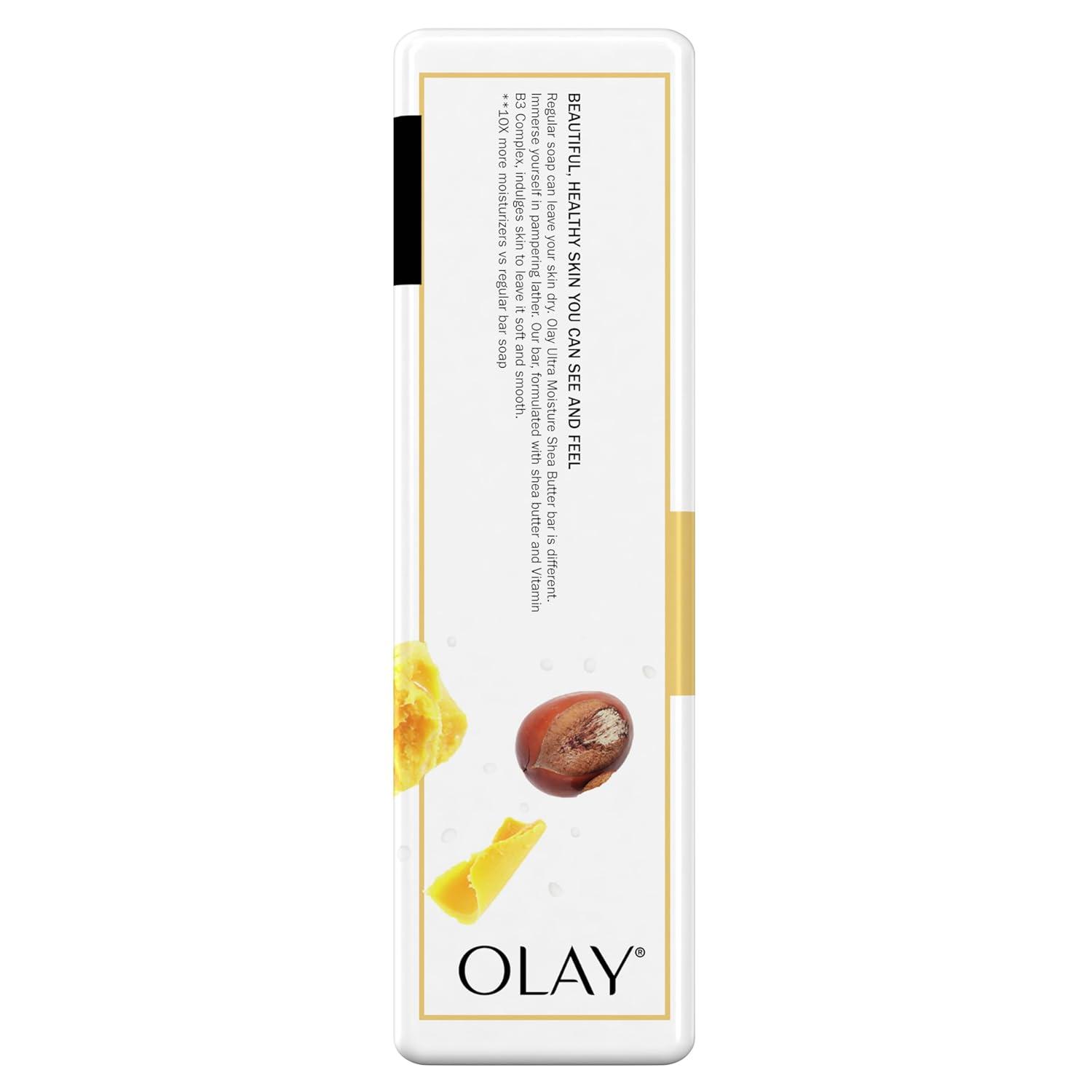 imageOlay Moisture Outlast Ultra Moisture Shea Butter Beauty Bar with Vitamin B3 Complex 375 oz 8 count299 Ounce Pack of 4