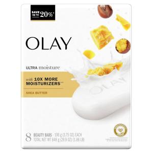 Olay Moisture Outlast Ultra Moisture Shea Butter Beauty Bar with Vitamin B3 Complex 3.75 oz, 8 count(29.9 Ounce (Pack of 1))