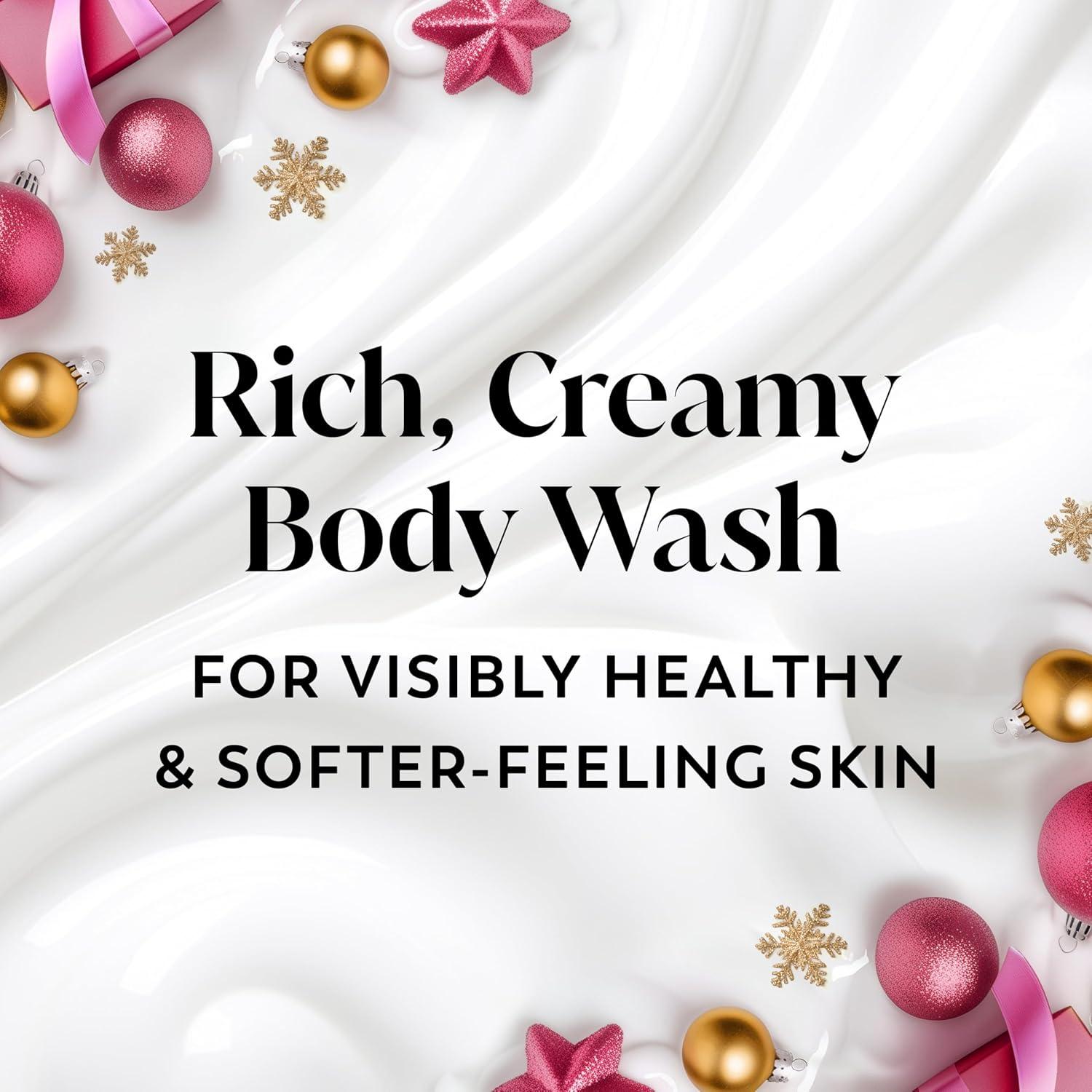 imageOlay Body Wash for Women Hydrating amp Moisturizing Holiday Edition With Plant Based Cleansers B3 Complex For All Skin Types Fireside Fir with Fresh Spruce amp Sandalwood Scent 22 fl ozChampagne Blush with Berries Sugared Rim Rose Petals