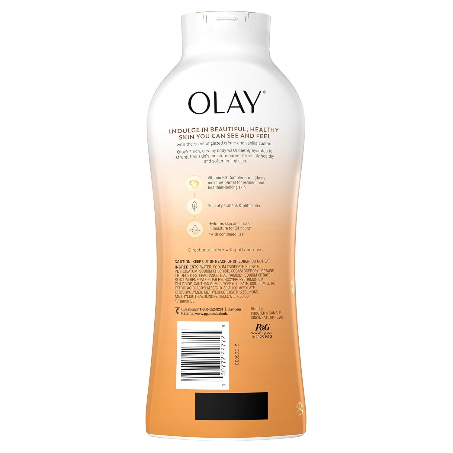 imageOlay Body Wash for Women Hydrating amp Moisturizing Holiday Edition With Plant Based Cleansers B3 Complex For All Skin Types Fireside Fir with Fresh Spruce amp Sandalwood Scent 22 fl ozVanilla