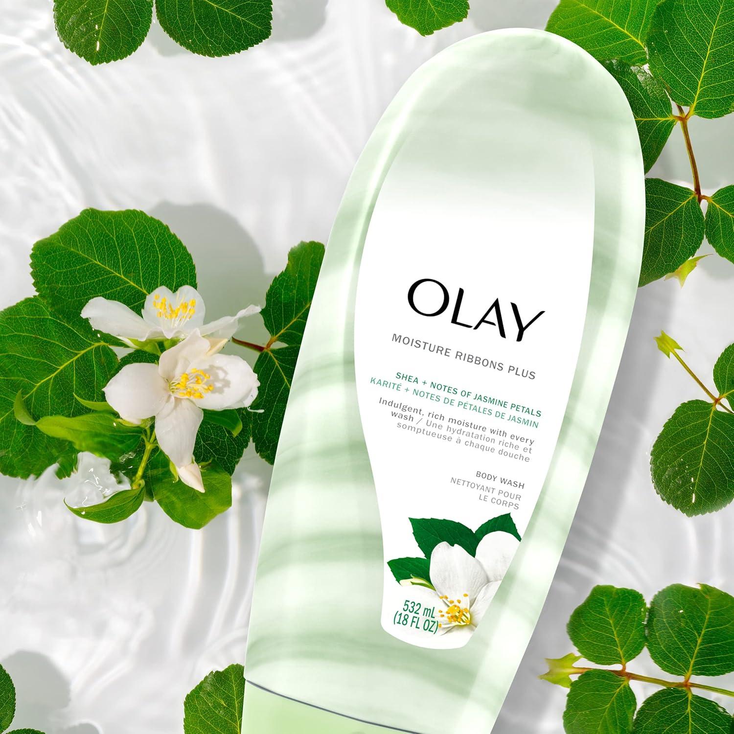 imageOlay Moisture Ribbons Body Wash with Shea and Notes of Jasmine Petals 18 fl oz Pack of 4Jasmine Petals Shea