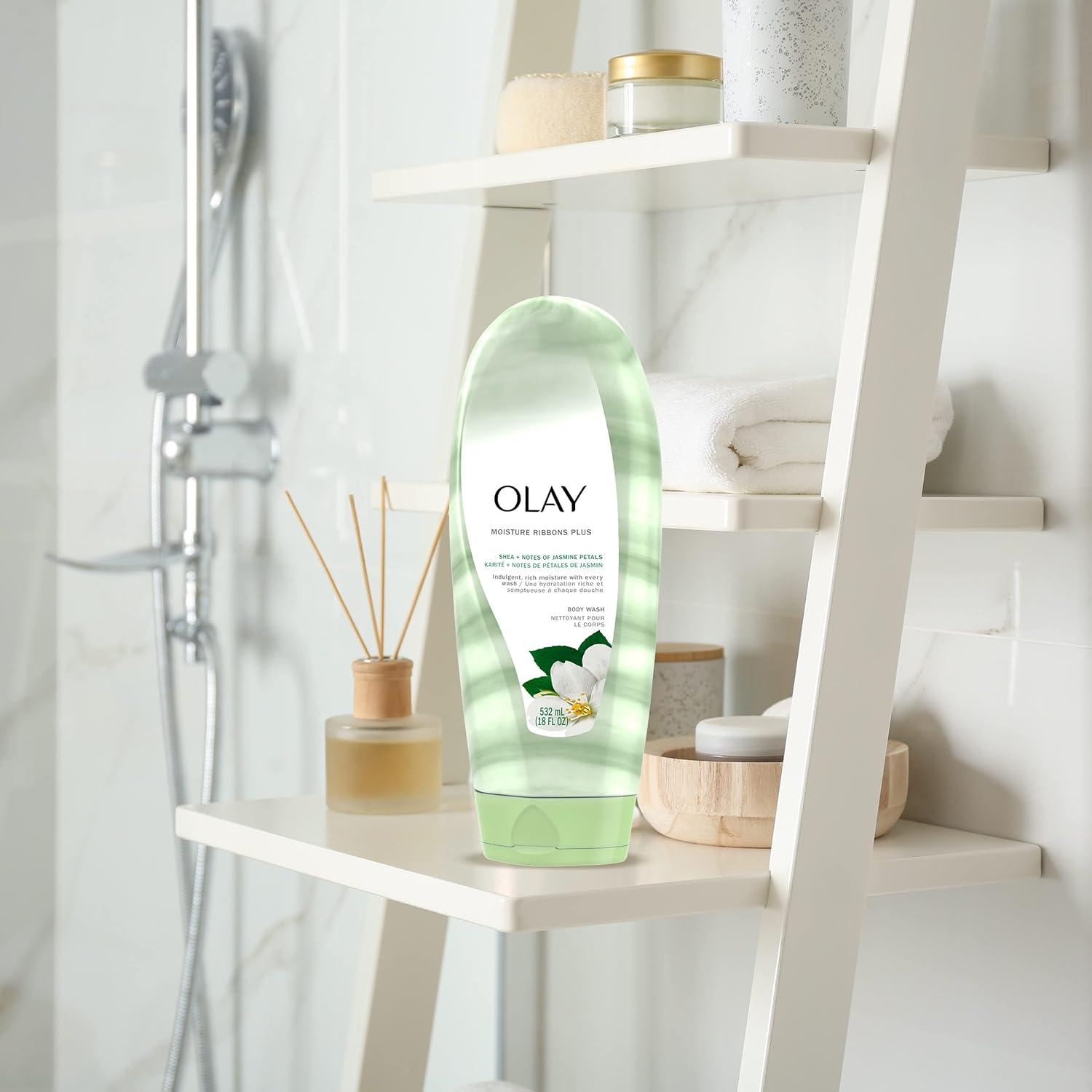 imageOlay Moisture Ribbons Body Wash with Shea and Notes of Jasmine Petals 18 fl oz Pack of 4Jasmine Petals Shea
