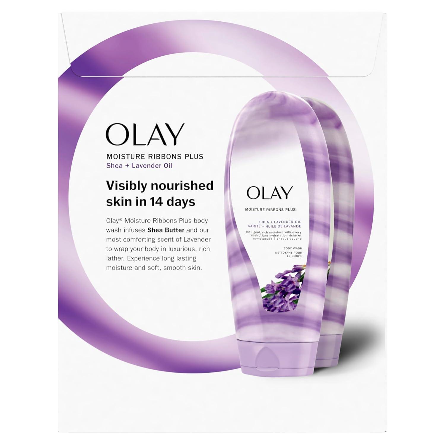 imageOlay Moisture Ribbons Plus Shea Lavender Oil Body Wash 18 oz Pack of 2