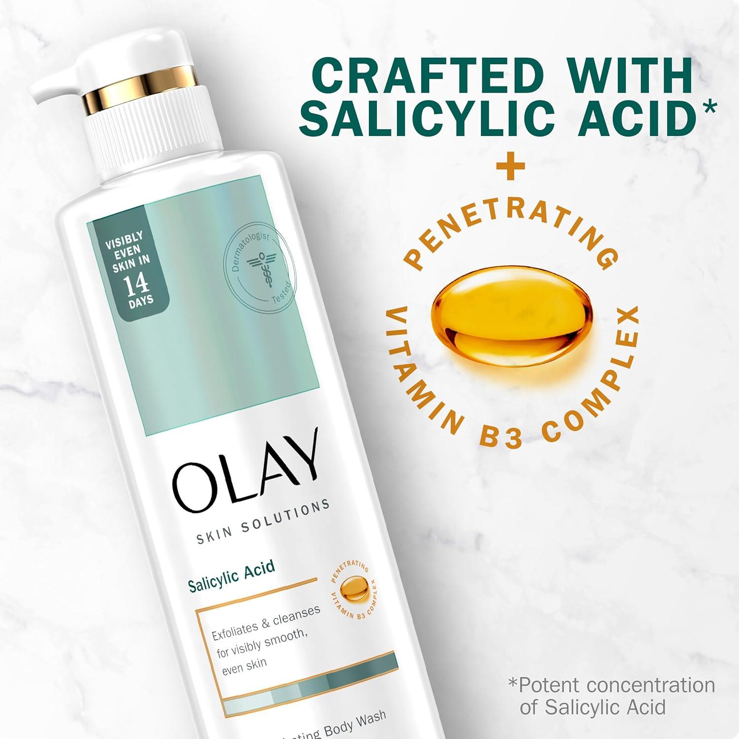 imageOlay Skin Solutions Hydrating Body Wash for Women with Salicylic Acid 179 fl oz Pack of 4